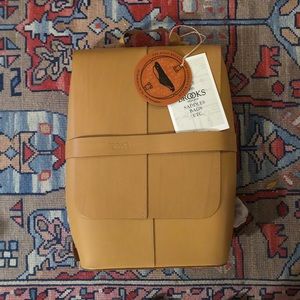 BROOKS (England) Leather saddle bag backpack
